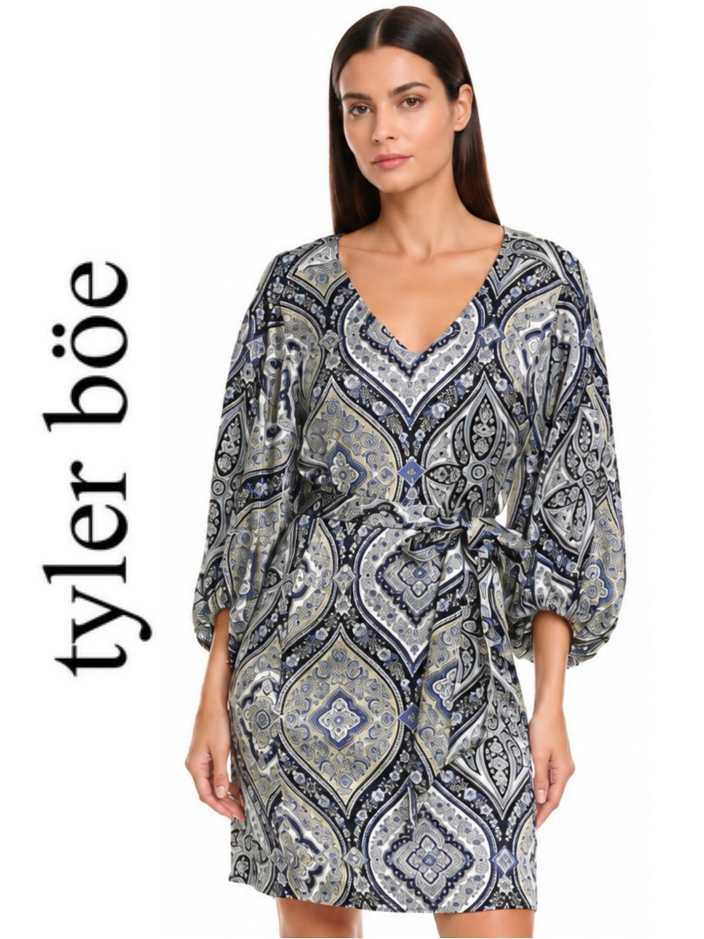 Tyler Boe Val Silk Mini Dress